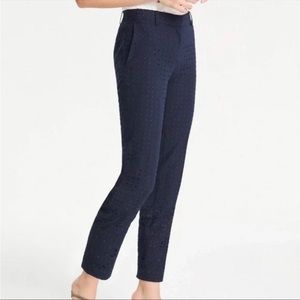 Ann Taylor blue eyelet pants 0